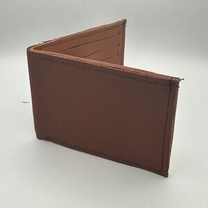 Minimalist Handmade Brown Leather Bifold Wallet  Oaxaca Artesanía  Hand-Stitched